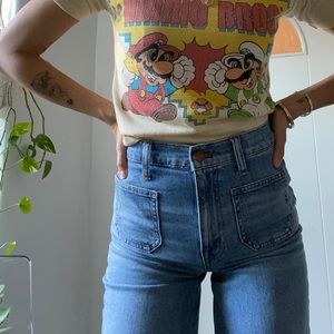 Madewell high rise wide leg cropped jeans size 23